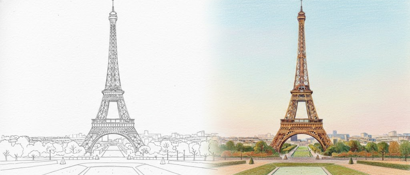 Free Eiffel Tower Coloring Pages for All Ages - Print, Color & Create!