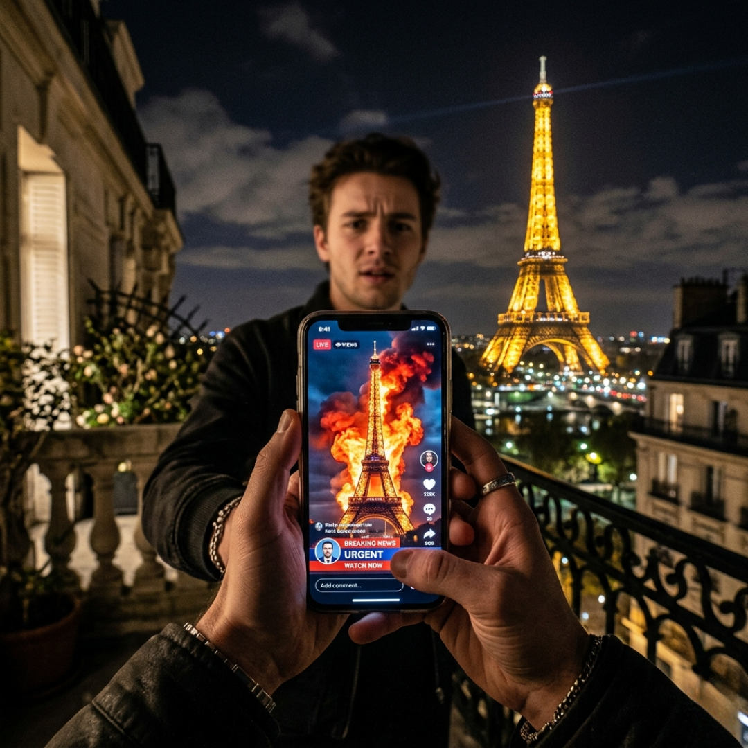Paris Eiffel Tower Fire