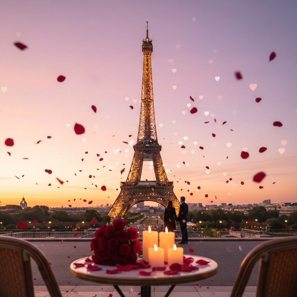 Valentine’s Day Eiffel Tower Paris